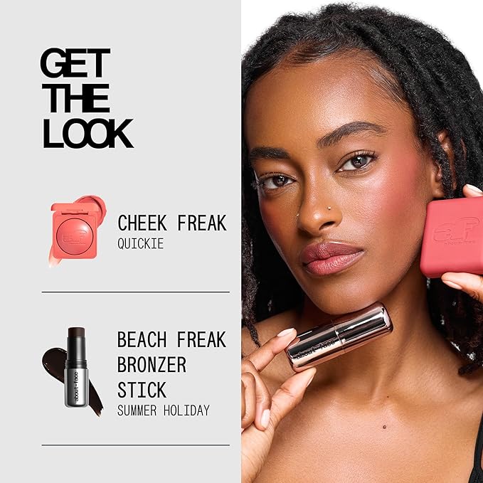 about-face Beach Freak Bronzer Stick Summer Holiday– Ultra-Creamy, Vegan Bronzer & Contour Stick with Skincare Benefits – Dewy Finish – Hydrating Formula with Daikon Seed Extract – Rich Deep