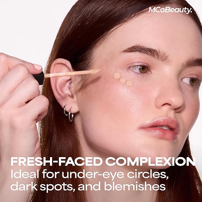 MCoBeauty - Brighten & Perfect Cream Concealer - 2.5 Light Natural - Hydrating Corrector Medium Coverage Blemish & Under Eye Concealer - With Vitamin E, Hyaluronic Acid & Aloe Vera
