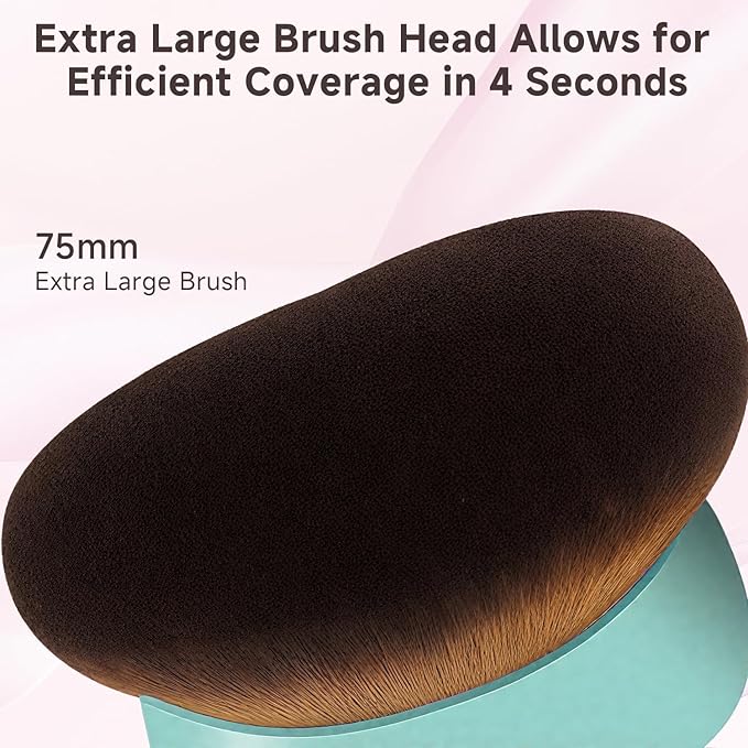 Makeup Blend & Blur Extra Large Body Brush for Self Tanner,Leg Makeup & Bronzer Self Tan Applicator, Powder, Foundation, Blusher, Bronzer，Massager for Face Gift box (Green)