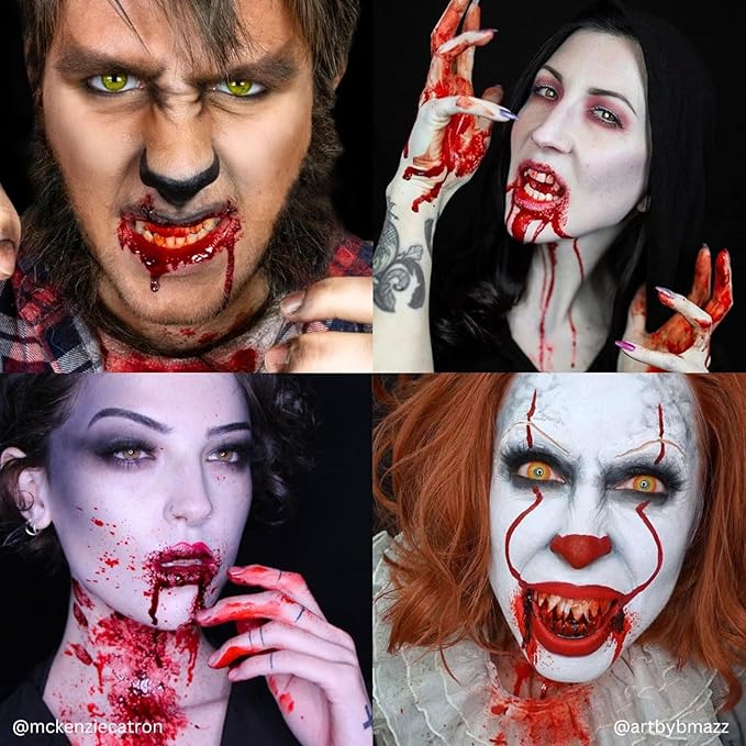 Mehron Makeup Stage Blood | Realistic For Halloween | Washable Fake Blood for Special FX, Stage & Screen, Halloween, & Cosplay (Bright Arterial)