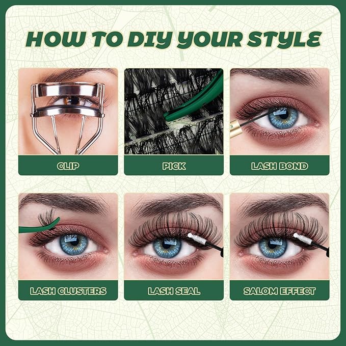 KEYYOULash Clusters 280Pcs Eyelash Clusters 80D&100D D Curl Clusters Lashes Thick Volume Super Soft Wispy DIY Eyelash Extension at Home(80D+100D-10-18MIX)