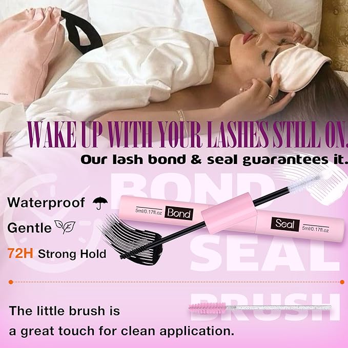 EYDEVRO Wispy Fairy Lash Clusters Kit with Bottom Lashes 12-20mm Long Cluster Eyelash Extensions with Bottom Lash Clusters 300 Pcs Eyelash Clusters Kit DIY Lash Extension Kit Lash Bond and Seal Brush