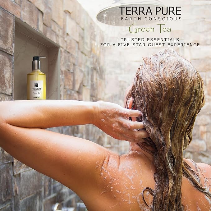 Terra Pure Green Tea Shampoo, 10.14 oz. With Organic Honey And Aloe Vera (Case of 24)