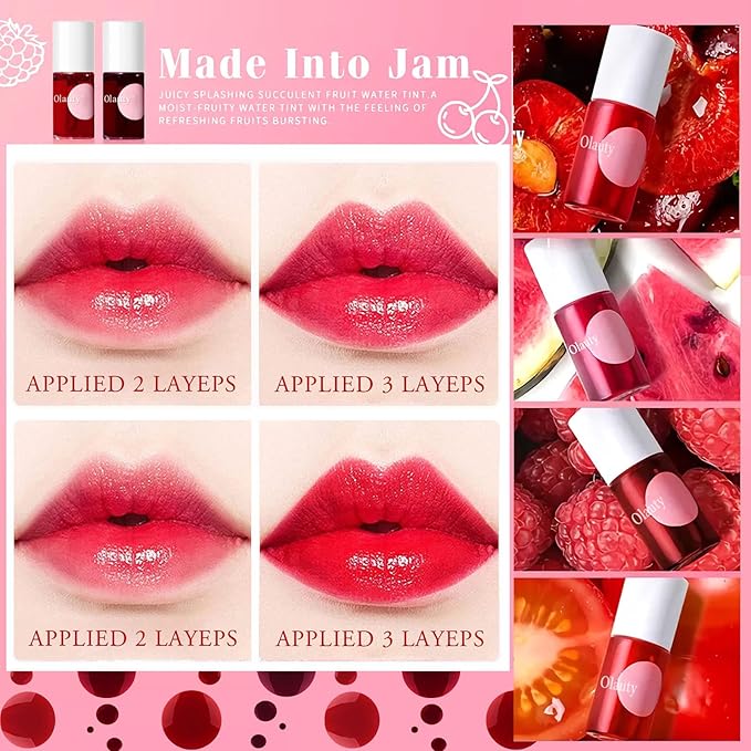 ZARICS 2 Pcs Lip Tint Stain Set, Long Long