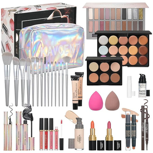 Makeup Kit for Women Full Kit Makeup Set for Teens Makeup Kits for Teen Girls Foundation Eyeshadow Palette Lipstick Makeup Gift Set for Women Teenagers
