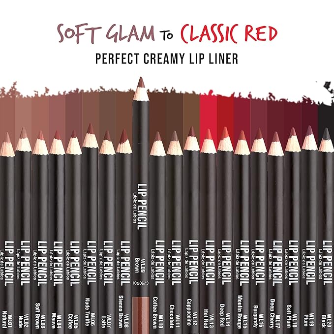 KISS New York Professional Slim Lip Pencil, Creamy Soft Lip Liner, Smooth Long-Lasting Rich Lip Color, Natural Lip Makeup, Water-Resistant Lip Crayon (Brown)