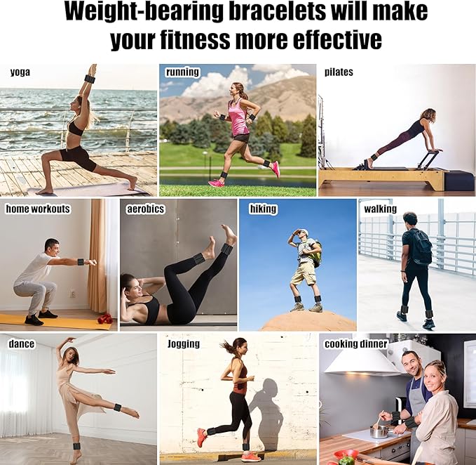 Beyoung Wrist and Ankle Weights for Women Men 2 (1lb (1lb Each),