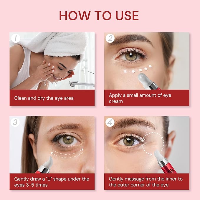 Retinol Eye Cream Anti Aging: Instant Eye Tightener & Wrinkle Repair Moisturizer - Under Eye Bags Treatment for Women - Peptide Eye Serum Reduce Dark Circles & Puffiness, 0.85 fl.oz