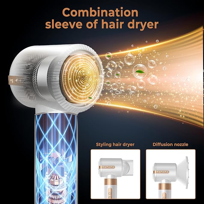 Nora Styler 7-in-1 Multistyler Pro - High-Speed Negative Ionic Hair Dryer, Fast Drying air wrap Hair Styler Multi Hair Styler, Auto Air Wrap Styler for Curling Volumizing Straightening