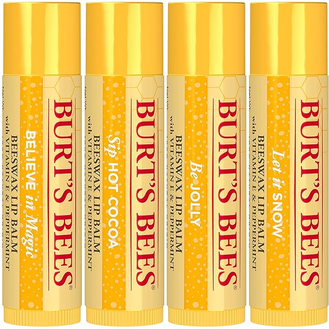 Burt's Bees Christmas Gifts, 4 Lip Balm