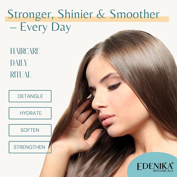 Edenika Botanicals Argan Oil Moisturizing Conditioner with Avocado, Blackberry & Jojoba, 16 fl oz, Restorative & Smoothing Formula, Vegan, Paraben-Free, Sulfate-Free, for All Hair Types
