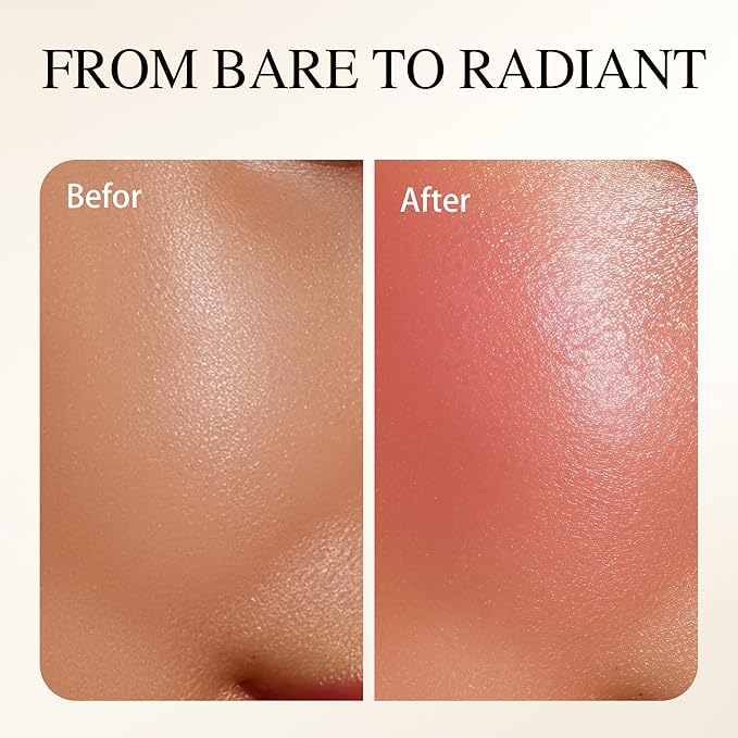 PHOFAY Luminous Blush Powder-Multi-Use Formula,Ultra-Fine & Smooth,Baked Blush for Cheeks Lightweight & Brighten Powder Blush Makeup Buildable Color,Long-Lasting Wear with Natural Luminous Glow (02#)