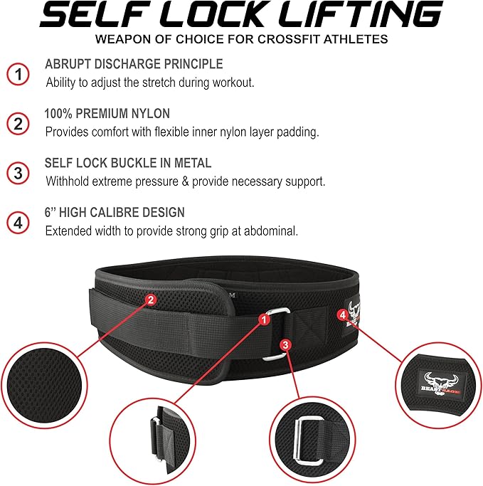 BEAST RAGE Quick Locking Belt for Weightlifting