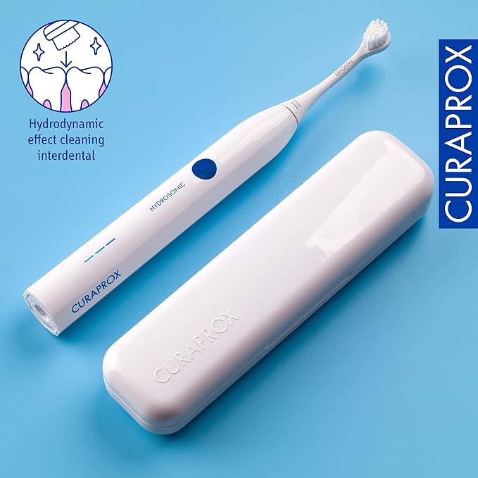 Curaprox Hydrosonic Easy Electric Toothbrush with Charger and Travel Case