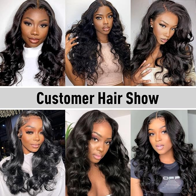 Wear and Go Glueless Wig Human Hair Upgraded Body Wave, 6x4 Glueless Wigs Pre-Plucked Pre-Cut HD Lace Ready to Wear, 180% Density No Glue Lace Front Closure Wigs for Women 26 inch