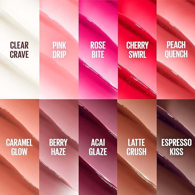 Maybelline Lifter Glaze Oil Balm with Hyaluronic Acid and Hydrating Oil Blend, Lip Balm with 24HRs of Smooth, Moisturizing Shine, Berry Haze (Sheer Cool Mauve)