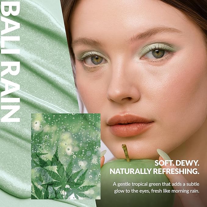 BEPHOLAN Matte Green Liquid Eyeshadow With Subtle Shimmer.Waterproof,Long-Lasting, Neutral Naked Smooth Creamy Eyeshadow Lightweight(Bali Rain 03#)