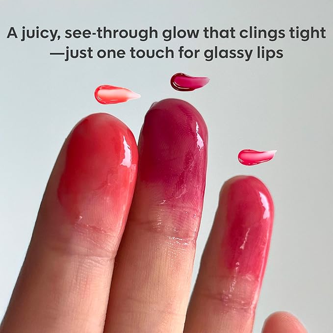 COLORGRAM TINTIN DORY LIP JAM 06 CHERRY JAM | Pudding Pot Lip Blush | Tinted Lip Jam, Hydrating & Plumping Lip Gloss with Lightweight, Non-Sticky Formula | Clear Radiance & Semi-Transparent Color