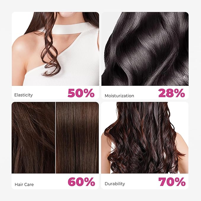 6 in 1 Hair Dryer Brush, Detachable Air Styler, Blow Dryer Brush 3 Heat Settings Frizz-Free Drying, Volumizing, Straightening, Curling for Travel & Home Styling (Pink-A)