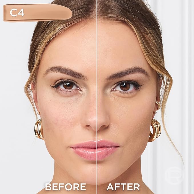 L'Oreal Paris True Match Super-Blendable Foundation, Medium Coverage Liquid Foundation Makeup, C4, Light Medium, 1 Fl Oz