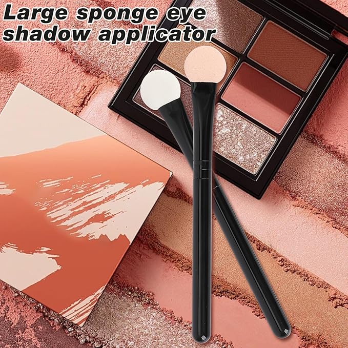Uorpoto Eyeshadow Applicators Double Sided Sponge Makeup Brushes Reusable 8Pcs Round Foam Eye Shadow Applicator Sticks Brush Set Washable