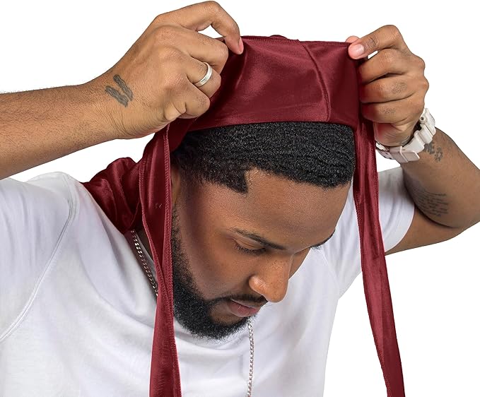 ForceWave Silky Durag for Men Wave Cap Satin Dorag for Men Women 360 Wave