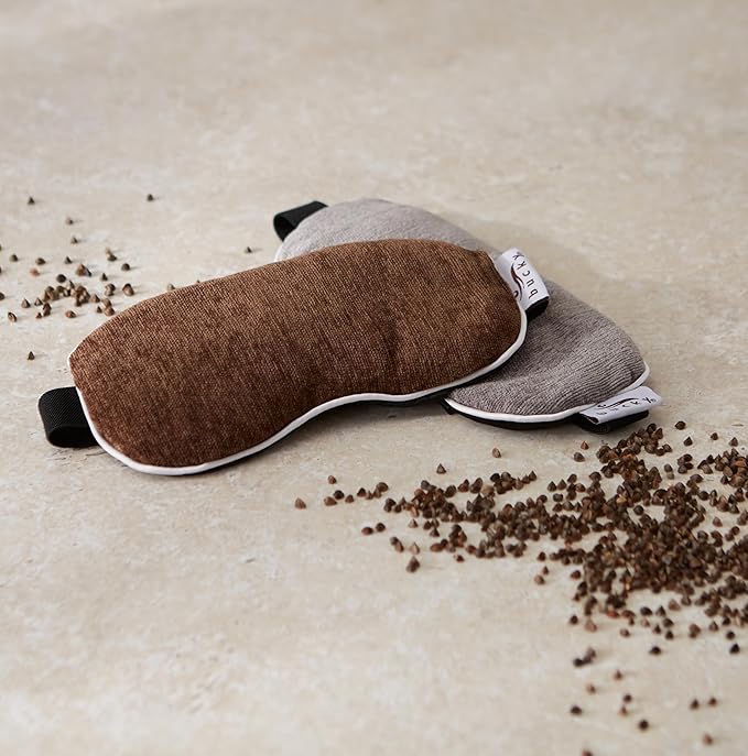 Bucky Hot & Cold Therapy Spa Collection Chenille Eye Mask, 8.5x4", Gray