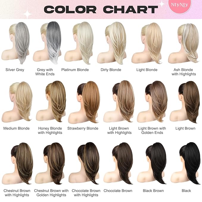 Ponytail Extension – 16” Claw Clip in Ponytail Hair Extensions Natural Soft Synthetic High Pony Tail Hairpieces for Women (Medium Blonde, 16 inch)