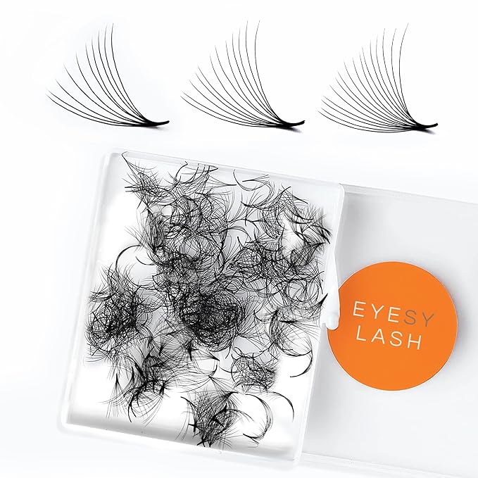Eyesy Lash 500 Promade Fans - Volume Premade Lash Fans for Eyelash Extensions Pointy Base Handmade Loose Pre Made Eyelashes Middle Stem Soft and Lightweight (8D 0.05 D 15mm)