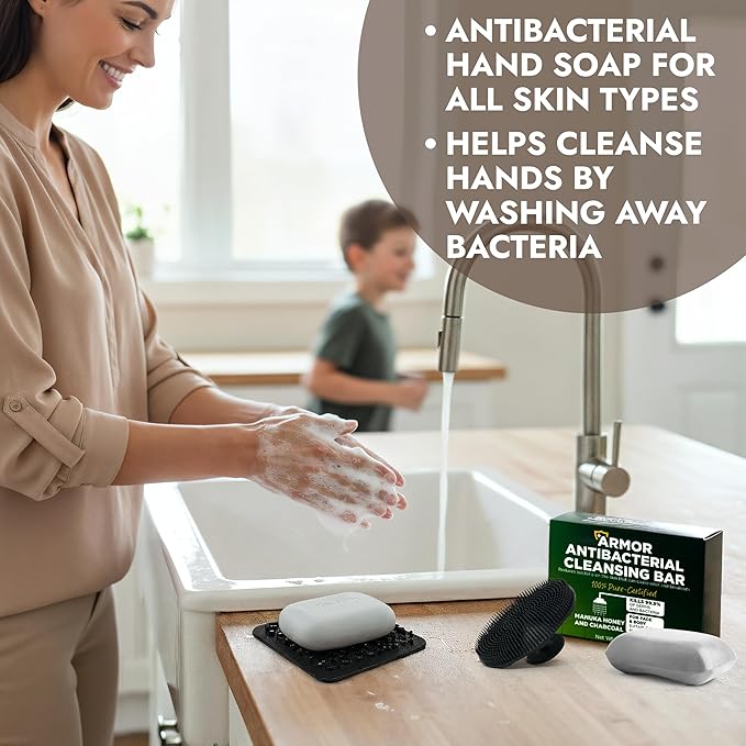 Antibacterial Soap Antibacterial Hand Soap for All Skin Types | Kills 99.9% of Germs & Bacteria | Helps with Jock Itch, Athlete’s Foot, Ringworm, Itchy Skin & Odor Soap with Case Pack of 2