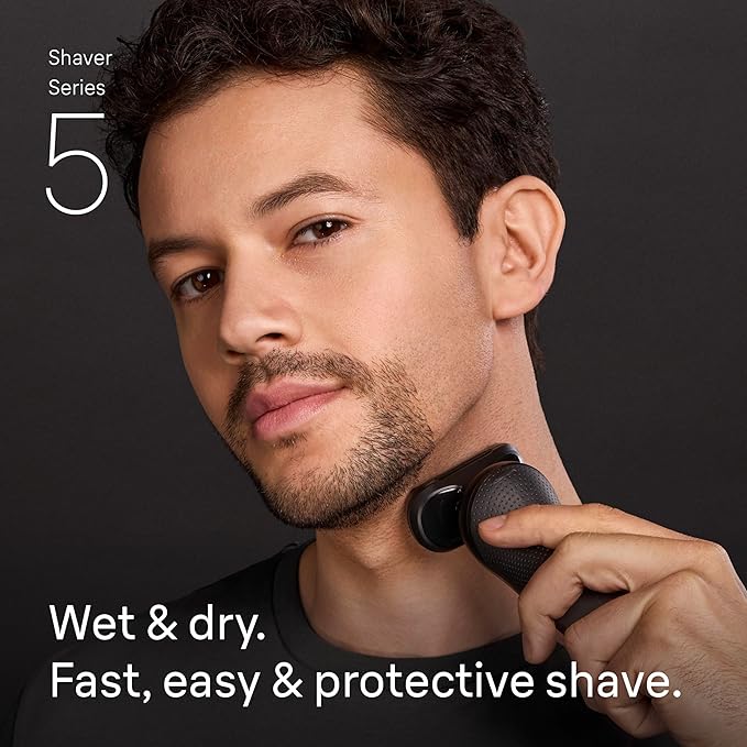 Braun Electric Razor for Men Series 5, Beard Shaver, Electric Shaver with Body Groomer and Travel Case, S5 5155cs