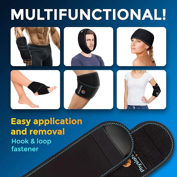 Wrist Ice Pack Wrap - Cold Therapy for Instant Pain Relief and Treatment of Carpal Tunnel, Tendonitis, Injuries, Swelling, Rheumatoid Arthritis, Sprains - Hand Support Brace with Reusable Gel Packs