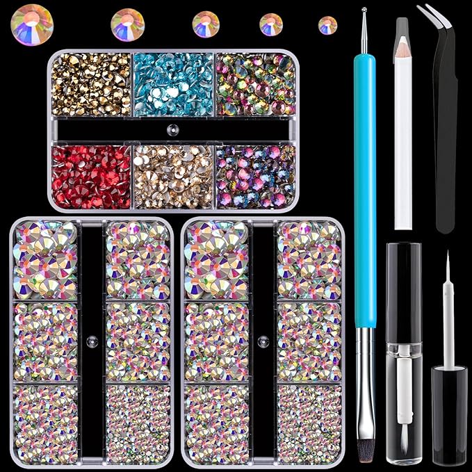 Colorful Face Gems for Makeup Set, Flatback Gorgeous