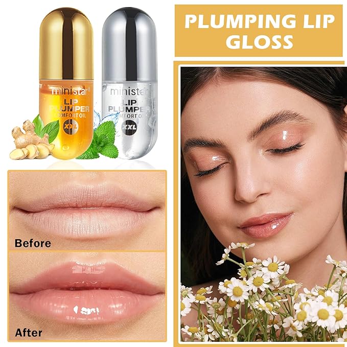 2PCS Lip Plumper Gloss Plumping Lip