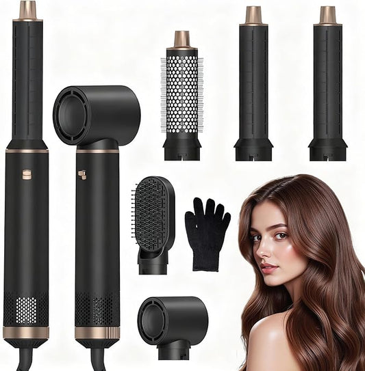 Blow Dryer Brush 5 in 1: Ionic Hot Air Styler Hair Dryer Brush Blow Dryer Set for Curling Volumizing Straightening Styling
