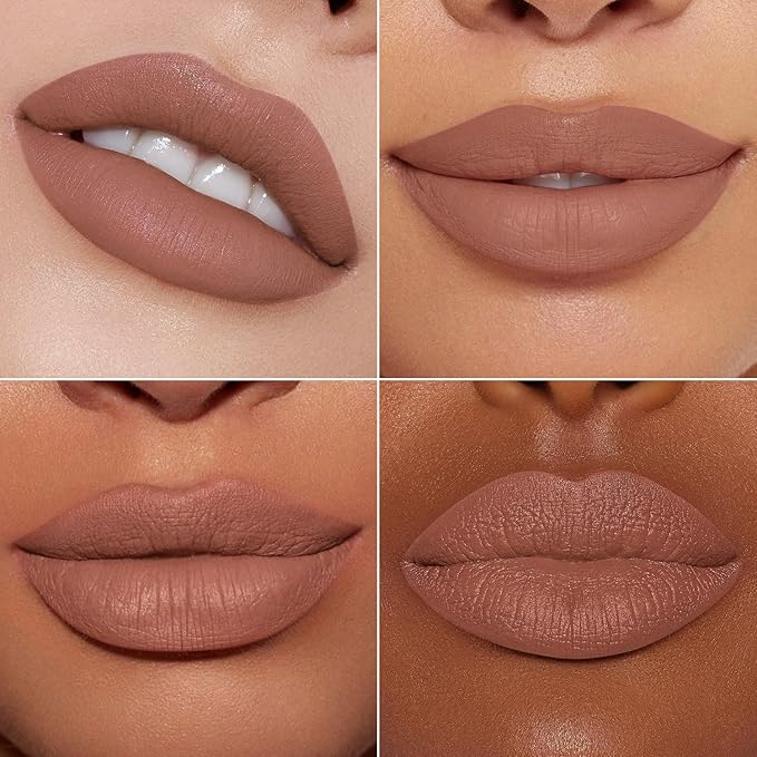 MAKI YIKA 3Pcs Matte Liquid Lipstick Makeup Set Dark Red Nude Orange Lipstick Long Lasting Smudgeproof Transfer Proof Lip Makeup, DarkRed/Nude/Orange