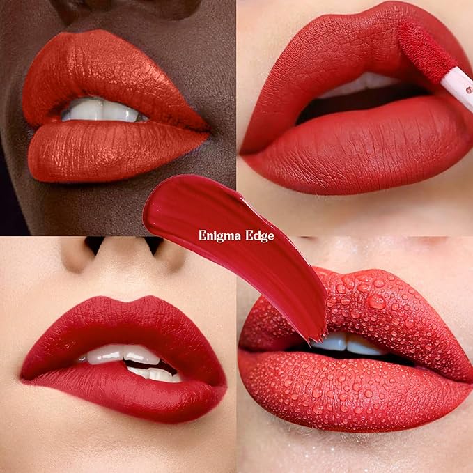 ilembane Rose Red Liquid Lipstick, LongLasting, Smudge Proof, Transfer Resistant Lip Color,Waterproof, Non-Transfer Formula (Enigma Edge)