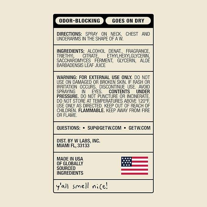 Jake Paul Original Body Spray for Men By W, Odor Blocking Body Deodorant, Long Lasting Protection, 3.4 fl oz