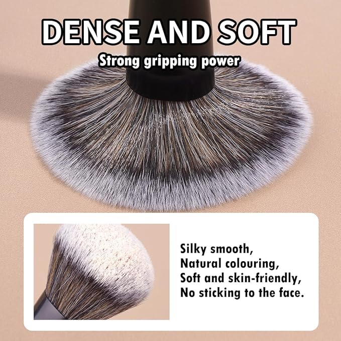 MAANGE 3 PCS Foundation Contour Conceal Brush Set, Makeup Brushes, Women‘s Blending Brushes, Professional Face Brush Set Tools,for Blending Setting Buffing with Liquid, Cream and Powder Cosmetic