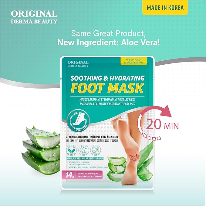 Innerest - ODB 6 Pairs Aloe Moisturizing Foot Mask Foot care Callus Remover Foot Bath Pedicure Supplies