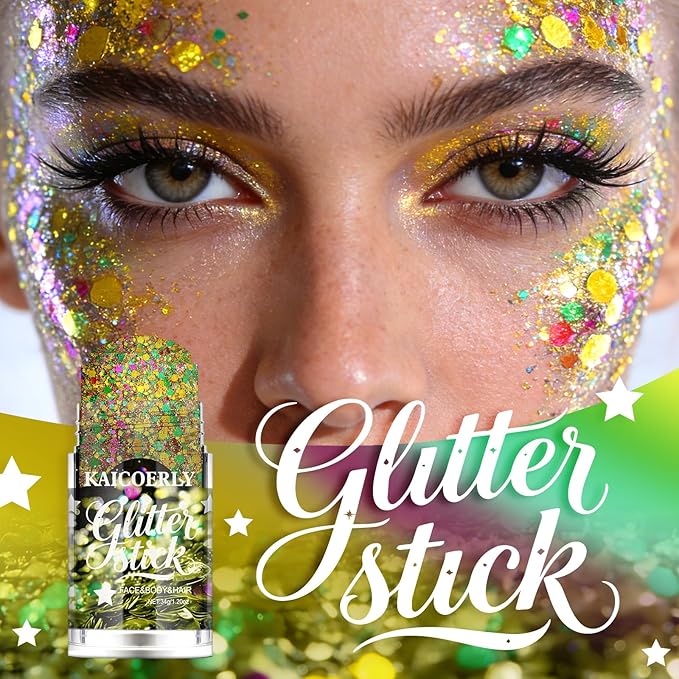 Mardi Gras Body Glitter Gel, Mardi Gras Outfit Body Glitter for Face Body Hair, Chameleon Color Changing Glitter Gel for Rave Party Mermaid Sequins Festival Accessories Shimmer Makeup #13