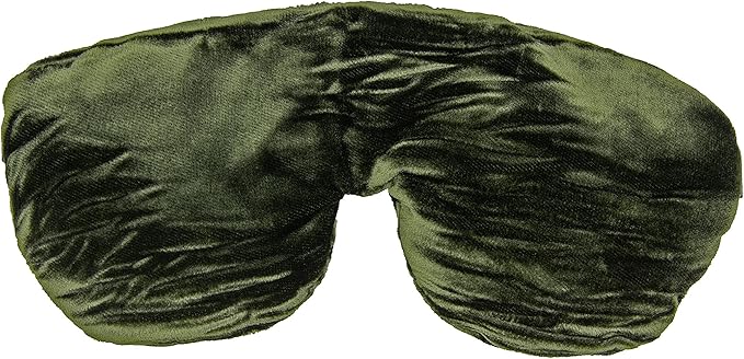 Candi Andi Handmade Weighted Sleep Eye Mask Yoga Pillow - Flax Seed Fill - Lavender Scented - Olive - TEMFL-OV