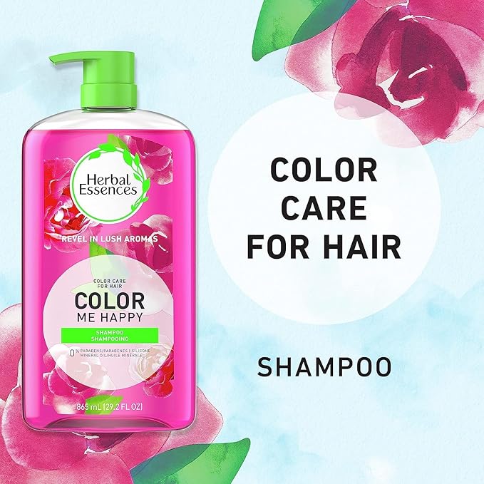 Herbal Essences Shampoo for Colored Hair, Paraben-Free, Color Me Happy, 29.2 fl oz (Pack of 2)