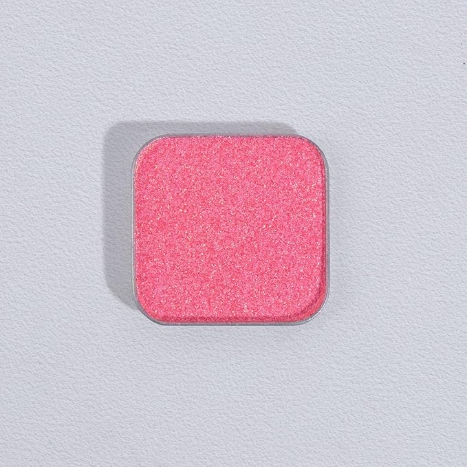 Duochrome Single Chameleon Eyeshadow Yellow-Pink, Pressed Powder, Square Pan, Fits Magnetic Palettes, High Pigment, Smudge-Proof, Smooth Blend, All-Day Wear (Sunpetal)