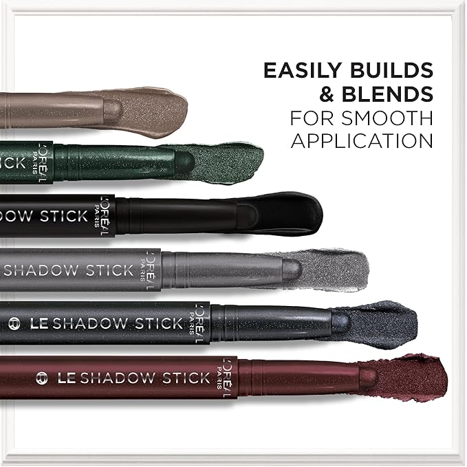 L'Oreal Paris Makeup Le Shadow Stick Eyeshadow, Blendable, Smudge-Resistant, Smokey Cream Eyeshadow, 270 Twilight Emerald
