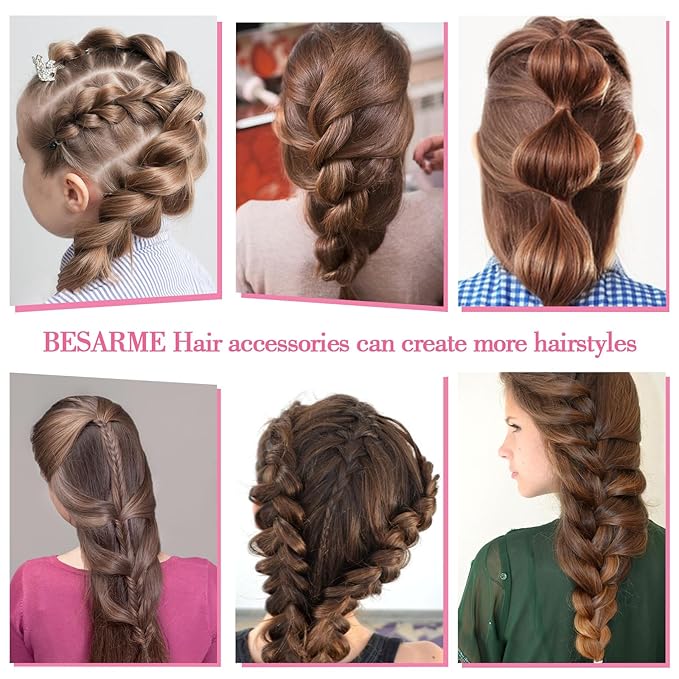 28 Colors Rubber Bands with 8 Hair Styling Tools, 1500 Pcs Colorful Elastic Ties Small Rubber Bands Baby Toddler Ties Daughter Valentines Day Gifts