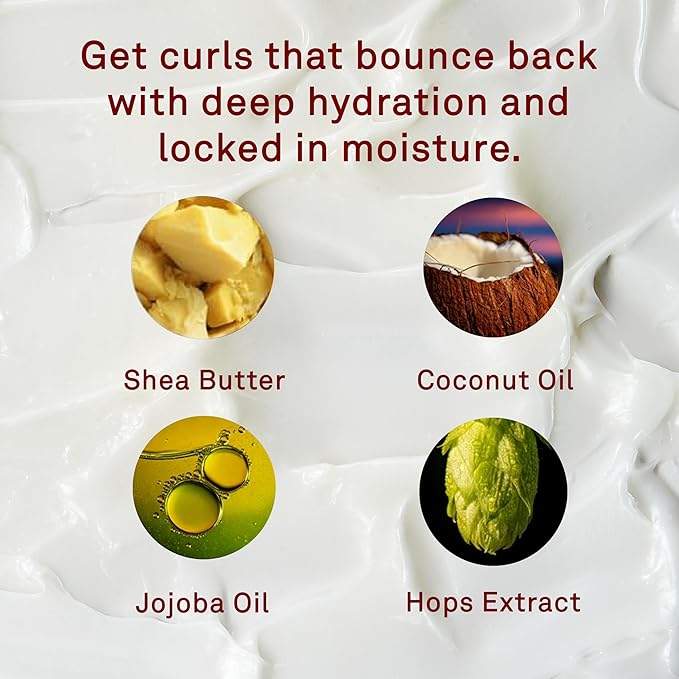 Hawthorne Curl Bounce Shampoo. Mens Curly Hair Shampoo with Shea Butter, Macadamia Oil, and Coconut Oil to Hydrate Curls and Tame Frizz. Sulfate & Paraben Free, Mens Natural Shampoo. 16 fl oz. 2-Pack.