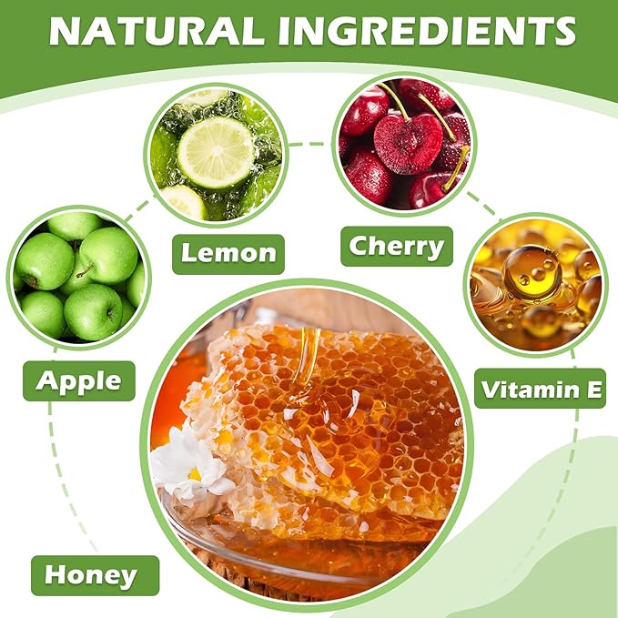 Honey Pot Lip Balm,3PCS Bee Lip (Honey+Apple+Cherry)