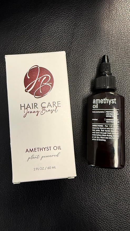 Jenny Brasil Amethyst Oil Hair Care Shine Tames Frizz Heat Protection