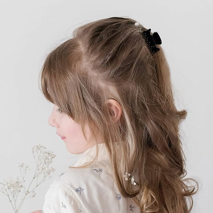 22 pcs Small Hair Claw Clips 1 inch for Women Clear Brown and Black Medium Small Claw Clips for Kids Adult Thin Fine Hair Styling, Pack Bangs, Holder Half Pony Tightly.